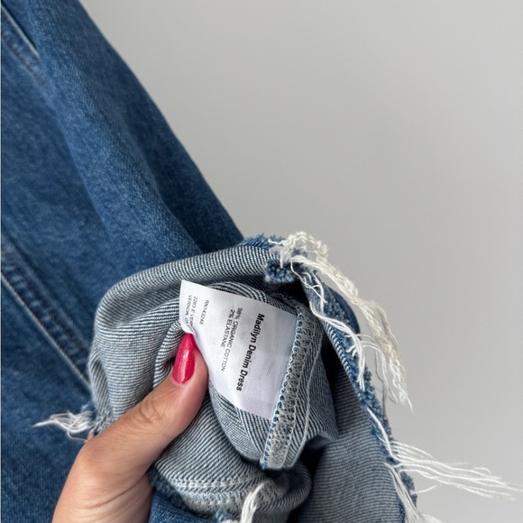 REFORMATION Madilyn Denim Mini Dress 0 - Picture 5 of 6